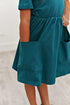 Teal Twirl Dress